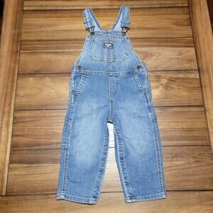 OshKosh B'gosh Infants Vestbak Bib Denim Carpenter Overalls - Size 24M